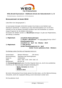 Info Ansparprogramm für 2016 - Willy-Brandt