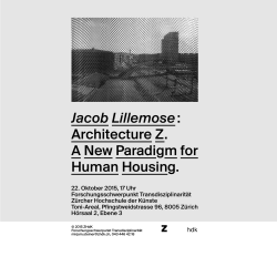 Jacob Lillemose - Z&uuml;rcher Hochschule der K&uuml;nste