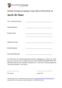 Jacob de Haan - Bremerv&ouml;rder Stadtkapelle