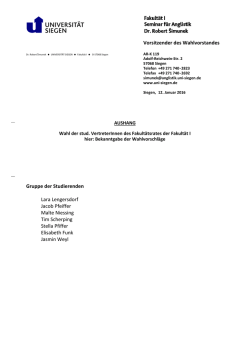 Gruppe der Studierenden Lara Lengersdorf Jacob Pfeiffer Malte