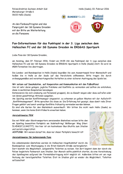 Fanbrief der Bundes- und Landespolizei