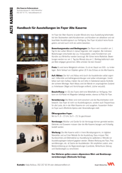 Dossier Ausstellungen Foyer