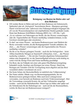Reinigung von Booten im Hafen oder auf dem Bodensee