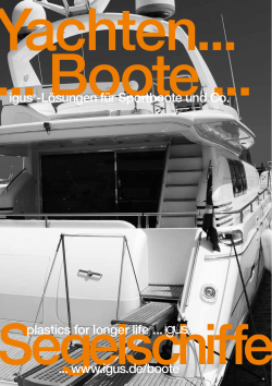 www.igus.de/boote igus®-Lösungen für Sportboote und Co. plastics