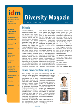 idm-Diversity-Magazin Juli 2015 - International Society for Diversity