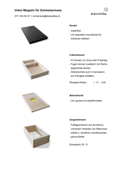 Imker-Magazin für Schweizermass