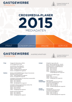 GGM_Mediadaten 2015_web.indd - GASTGEWERBE