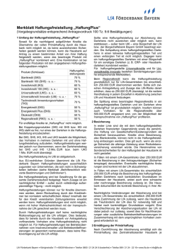 Merkblatt Haftungsfreistellung &bdquo;HaftungPlus&ldquo;