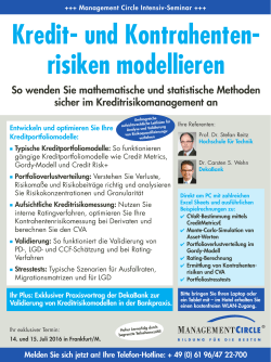 Seminar: Kredit- und Kontrahentenrisiken modellieren
