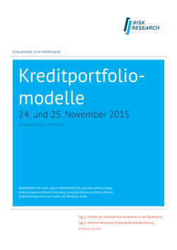 Kredit portfolio modelle