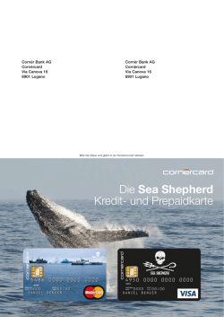 Die Sea Shepherd Kredit- und Prepaidkarte