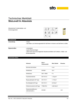 Technisches Merkblatt StoLevell In Absolute