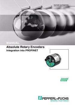 Manual Absolute Rotary Encoders for PROFINET