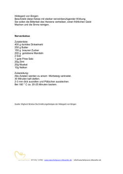 Hildegard von Bingen Beschreibt diese Kekse mit starker