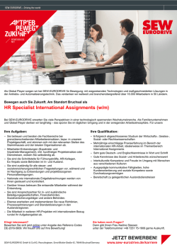 HR Specialist International Assignments (w/m)
