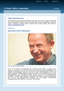 Newsletter 02/2015