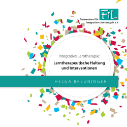 Lerntherapeutische Haltung und Interventionen