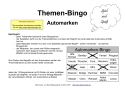 Themen-Bingo - Aktivierungen.de
