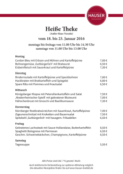 Hei&szlig;e Theke