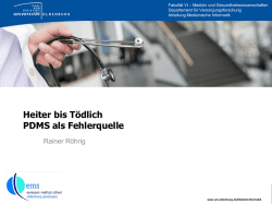 Heiter bis T&ouml;dlich: PDMS als Fehlerquelle