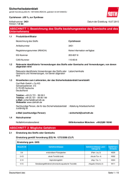 Sicherheitsdatenblatt: Cyclohexen