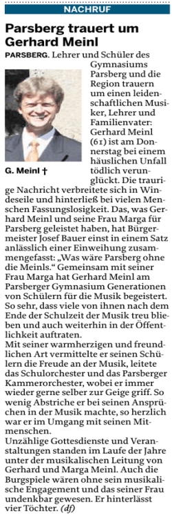 Gerhard Meinl - Gymnasium Parsberg
