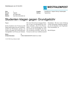 Studenten klagen gegen Grundgebühr