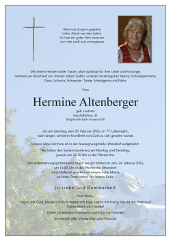 Altenberger Hermine - EB - Uttendorf