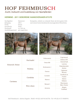 HERMINE - 2011 GEBORENE HANNOVERANER