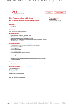 Seite 1 von 1 ÖBB-Berufsbörse: ÖBB