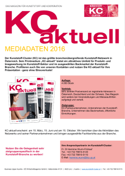 KC-aktuell Mediadaten 2016 - Kunststoff