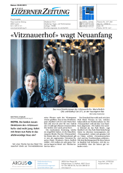 Neue Luzerner Zeitung: Vitznauerhof wagt
