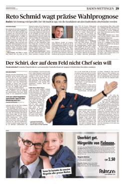 AZ Badener Tagblatt, vom: Freitag, 16. Oktober 2015