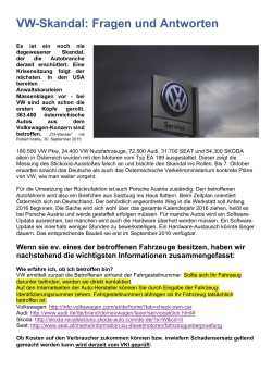 VW-Skandal: Fragen und Antworten