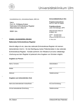 Herrn Prof. Dr. Wolfgang Kratzer Nationales