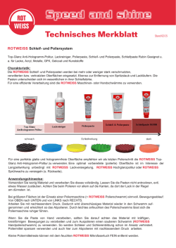 Technisches Merkblatt - ROTWEISS Produkte Josef Zürn