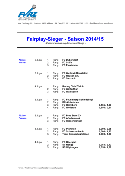 Team-Fairplay-Wettbewerb FVRZ