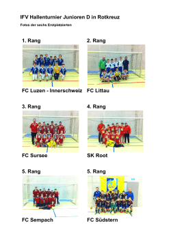 IFV Hallenturnier Junioren D in Rotkreuz 1. Rang 2. Rang FC Luzen