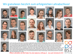 Inserat «Gratulation Lehrabschluss 2015