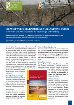 die weltweite degradierung von land und b&ouml;den