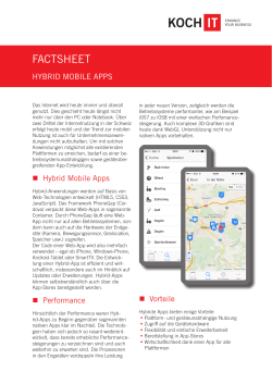 Factsheet Hybrid Mobile Apps
