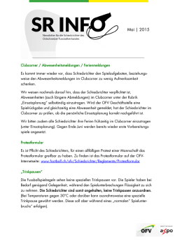 SR-Newsletter Mai 2015