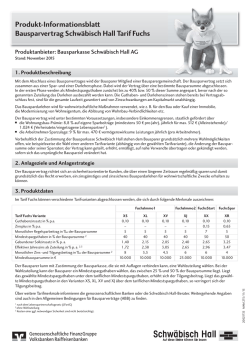 Produktinformationsblatt Tarif Fuchs