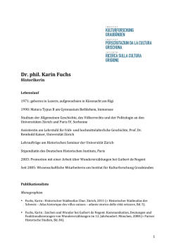 Dr. phil. Karin Fuchs - Institut f&uuml;r Kulturforschung Graub&uuml;nden
