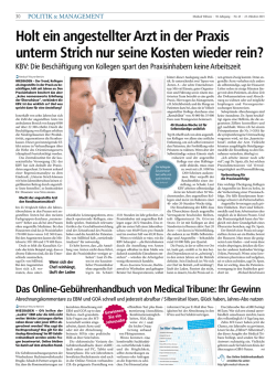 Holt ein angestellter Arzt in der Praxis unterm Strich nur seine