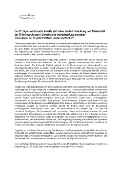 Thesenpapier der IT-Gipfel-Plattform "Kultur und Medien" (PDF