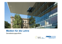 Medien für die Lehre - RWTH Aachen University