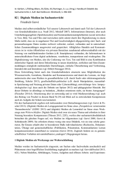 Digitale Medien im Sachunterricht Friedrich Gerv&eacute;