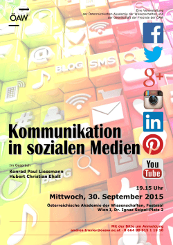 Kommunikation in sozialen Medien - Österreichische Akademie der