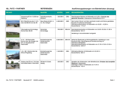 IGL, PUTZ + PARTNER REFERENZEN Ausf&uuml;hrungsplanungen von